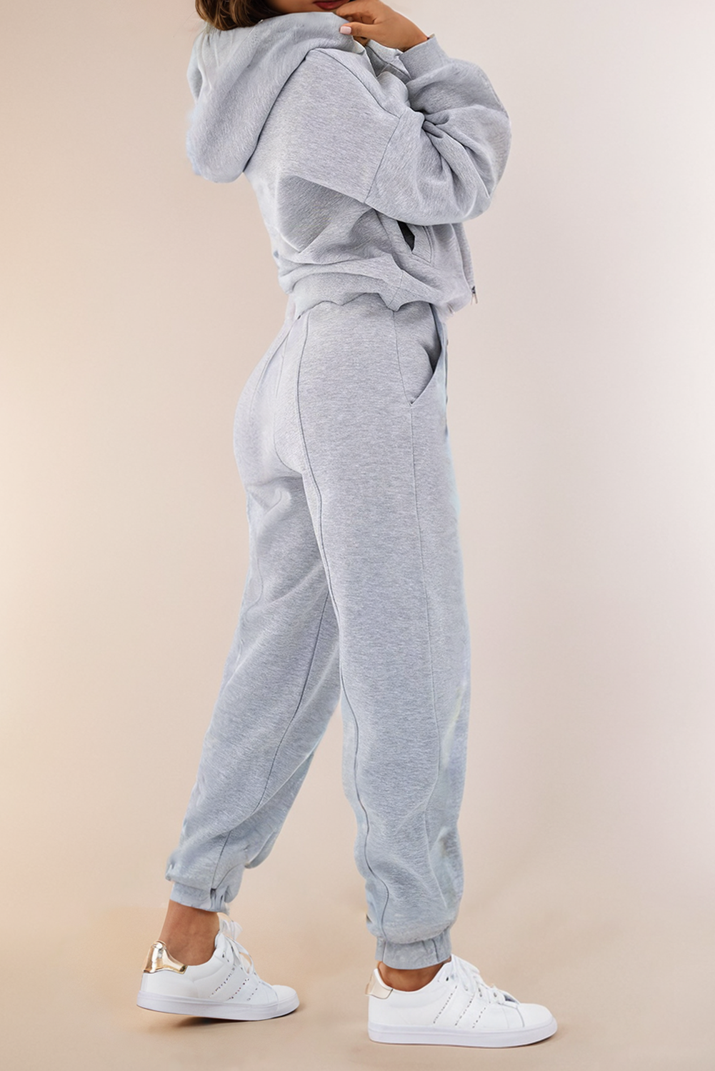 Women's Cozy Gray Hoodie and Jogger Activewear Set for wholesale on Faire1