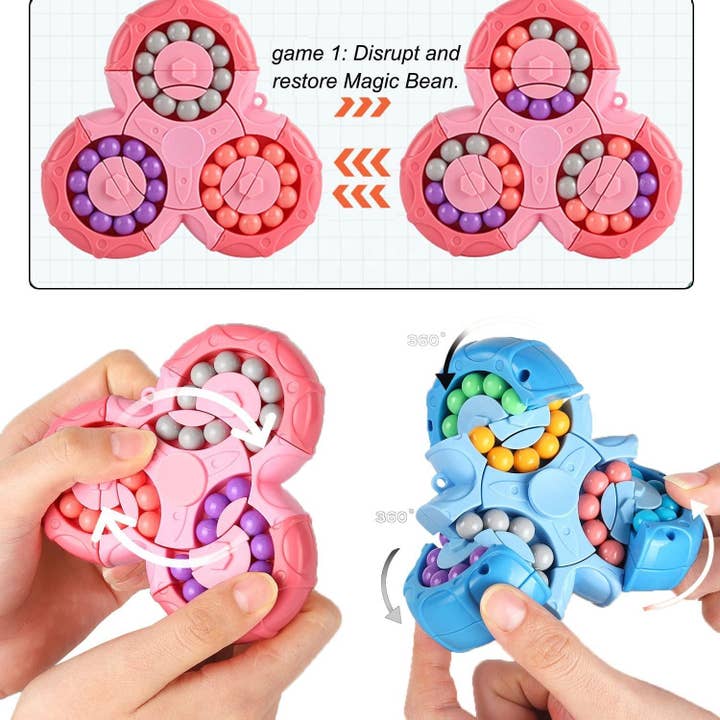 VIGOR - Wholesale Fidget toy – Kids - Magic Bean Rotating Brain Teaser Finger Puzzle Toy2