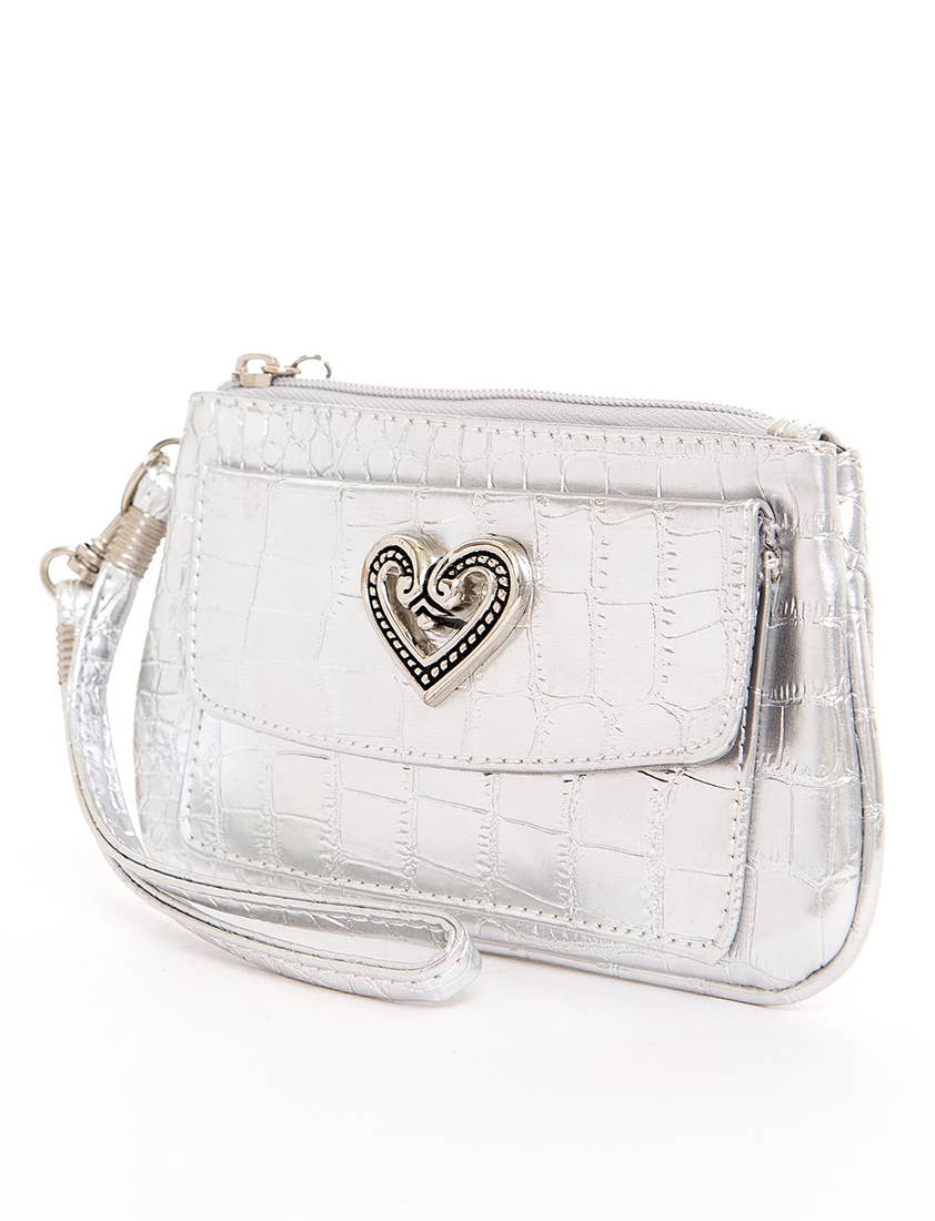 AMPERE CREATIONS - Wholesale Wristlet - Brighton Vegan Leather Inspired Croco Imitation Wristlet Bag18