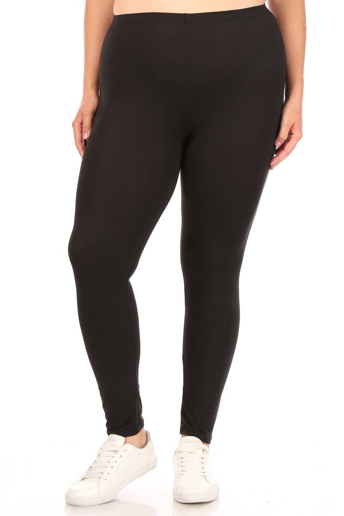 MOA COLLECTION - Wholesale Sport-/loungelegging - Dames - Plus size zwarte legging met hoge taille en elastische tailleband1