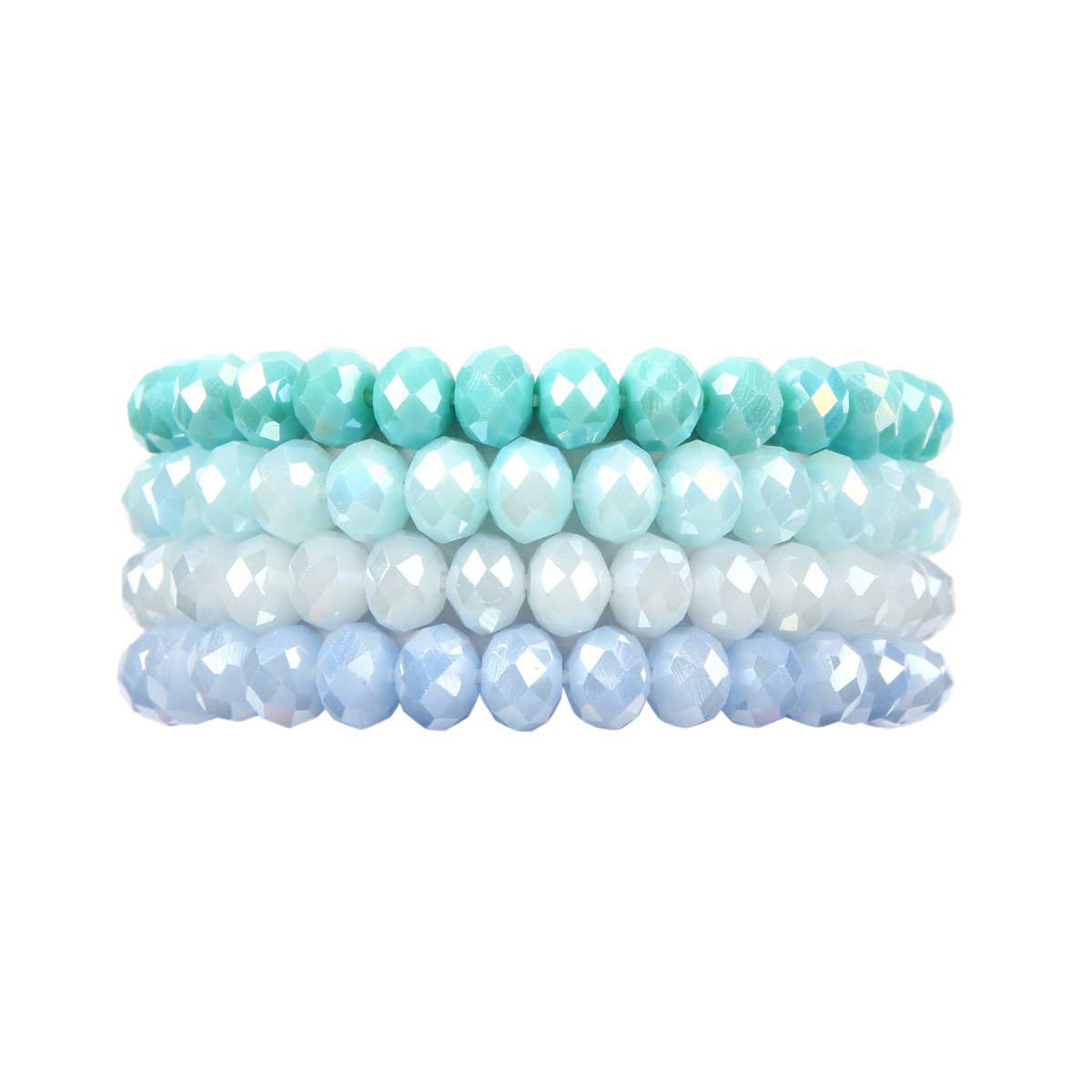 MYS Wholesale Inc - Vente Parures de bijoux - Bracelet extensible en perles de cristal à quatre lignes30