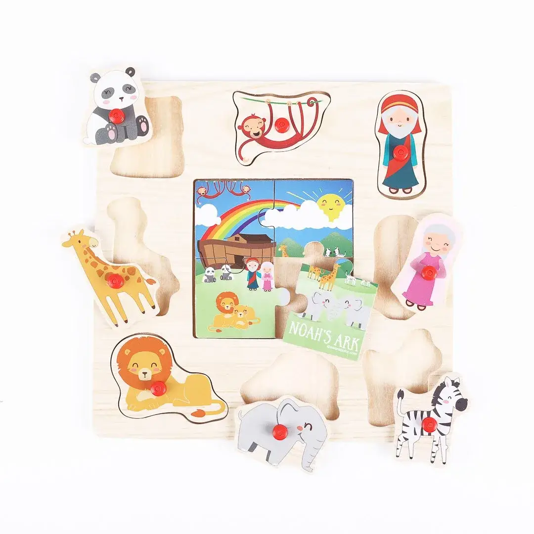 Swanson Christian Products - Wholesale Puzzle - Kids - Puzzle Wood Peg Jigsaw Noah'S Ark2