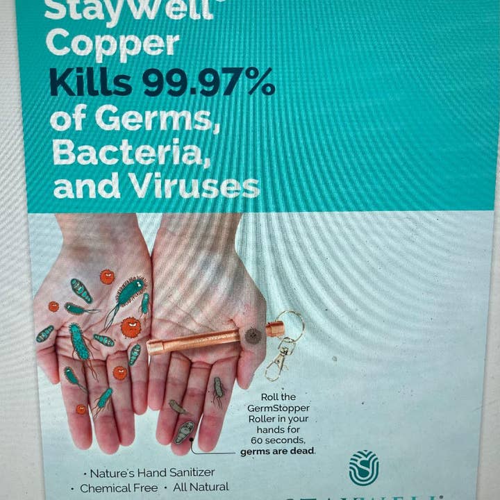 StayWell Copper - Wholesale Hand Sanitizer - GermStopper Hand Roller8