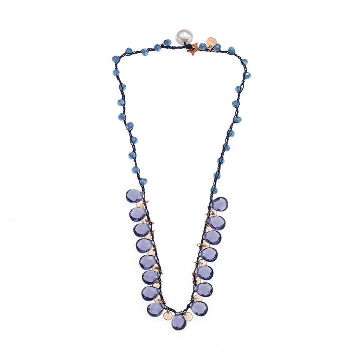 Hæklet halskæde med dråber for engroshandel hos NotForAll