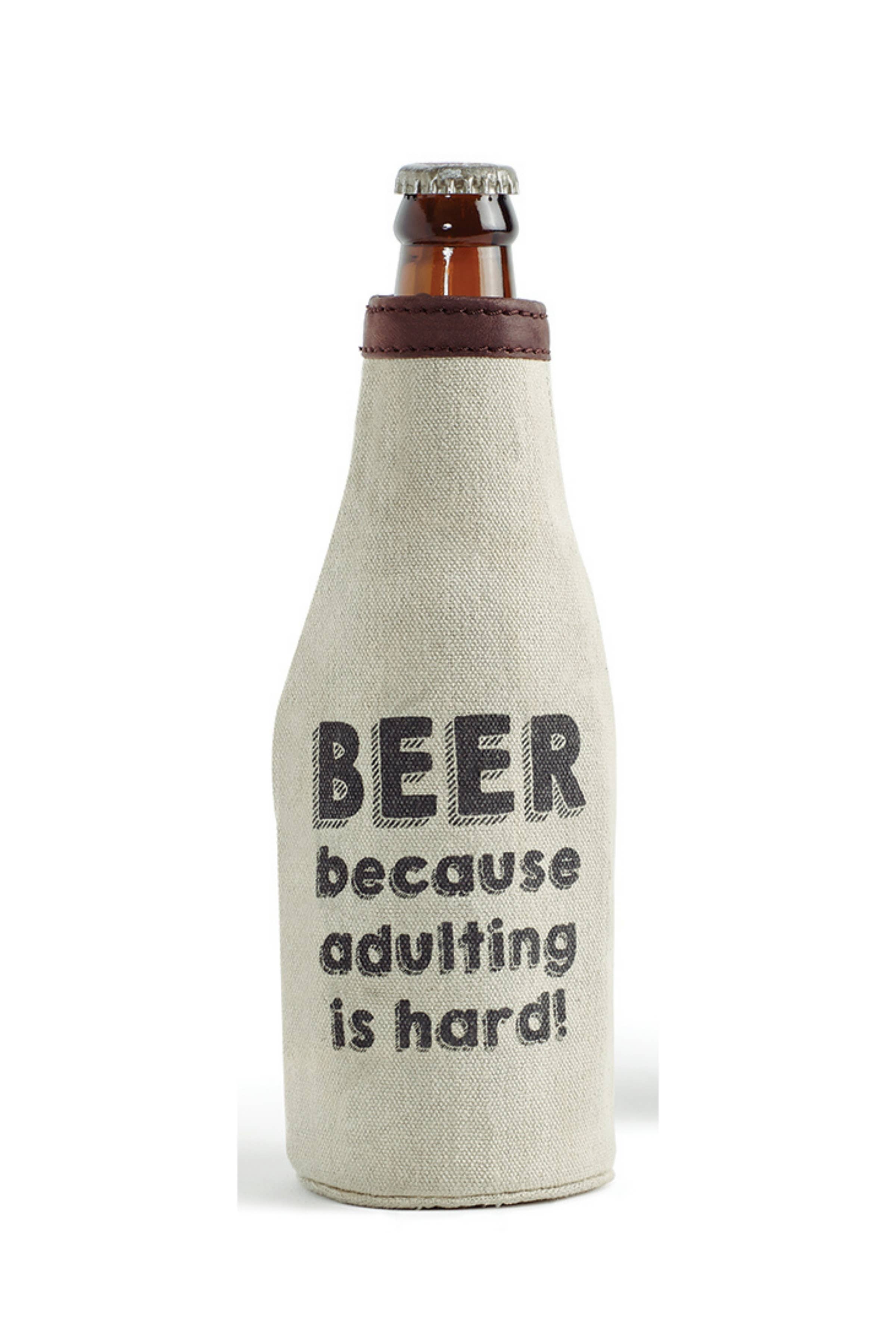 Mona B. - Wholesale Drink Huggers & Koozies - Adulting Drink Hugger Bottle Cover2