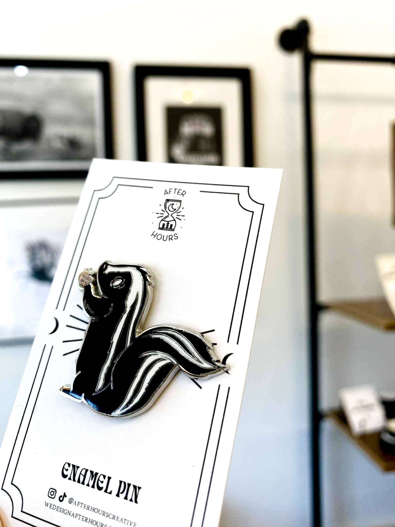 After Hours Creative - Wholesale Lapel Pin/Button - Skunk Hard Enamel Pin1