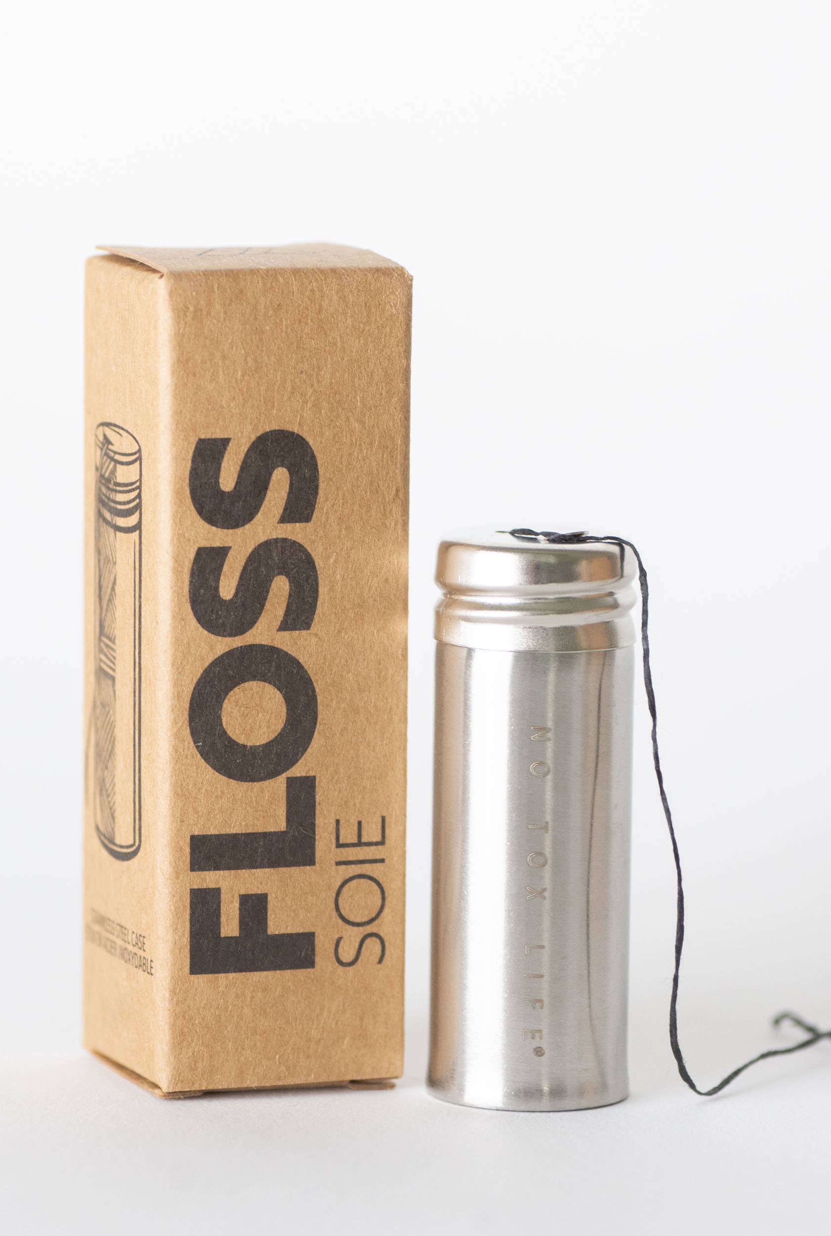 No Tox Life - Vendita all'ingrosso Filo interdentale - Filo interdentale al carbone - Supporto in acciaio - No Tox Life®3