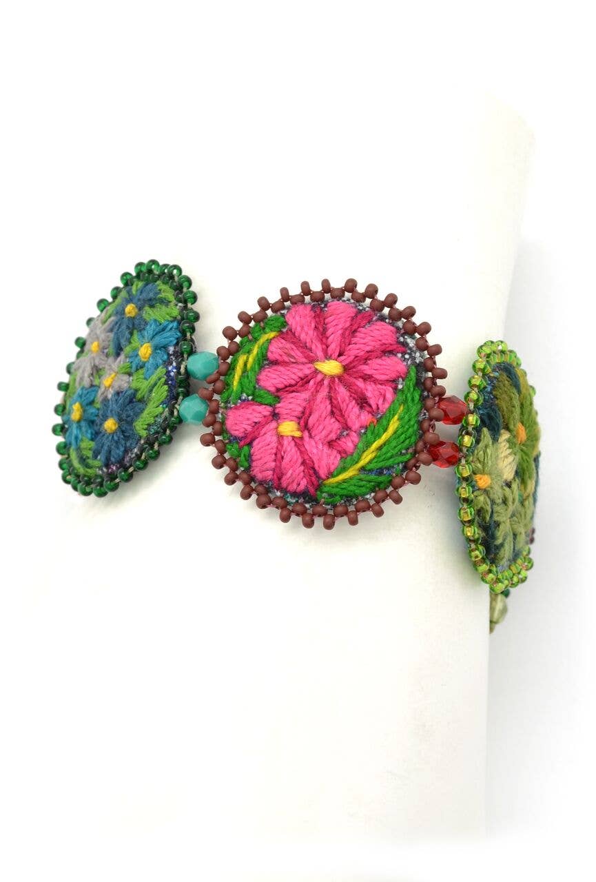 Dunitz & Company - Wholesale Beaded Bracelet - Embroidered & Beaded Flower  Bracelet - Fair Trade Verified2