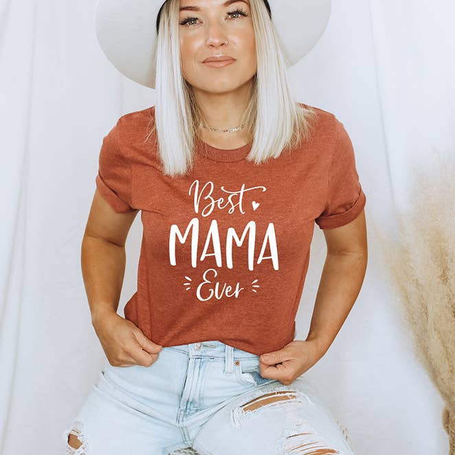 Best Mama Ever T-Shirt Mom Tee for Momma Mother's Day Shirt for wholesale by Zoe Creative Co