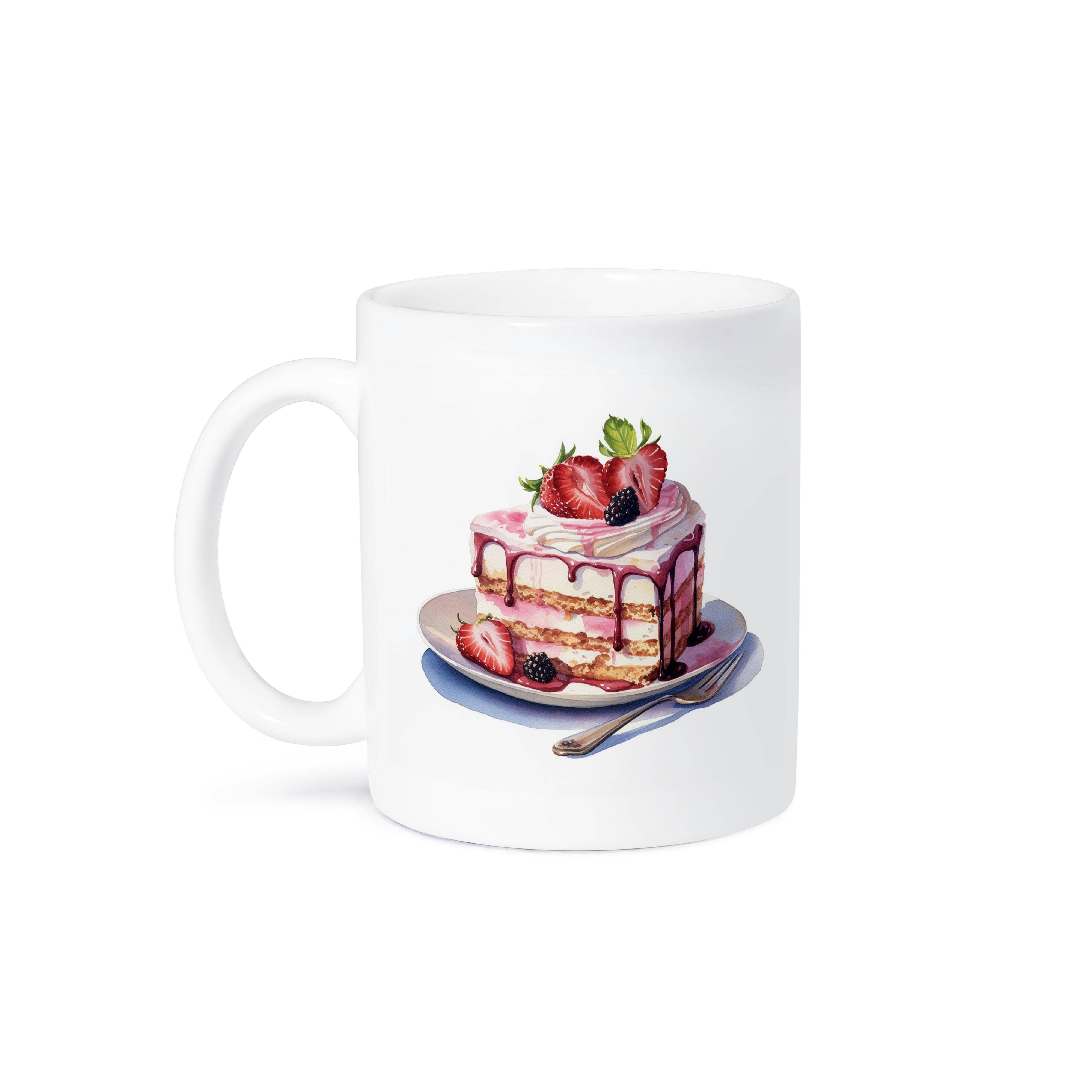 3dRose - Wholesale Coffee Mug - 3dRose, Strawberry Ice Cream Cake Illustration, Mug8