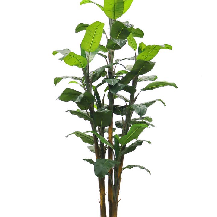 Larksilk - Wholesale Artificial Plant - Artificial 84-Inch Faux Banana Tree With Black Pot