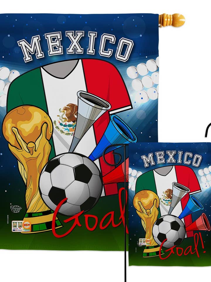 World Cup Mexico Soccer Sports Decor Flag for wholesale by Two Group Flag Co