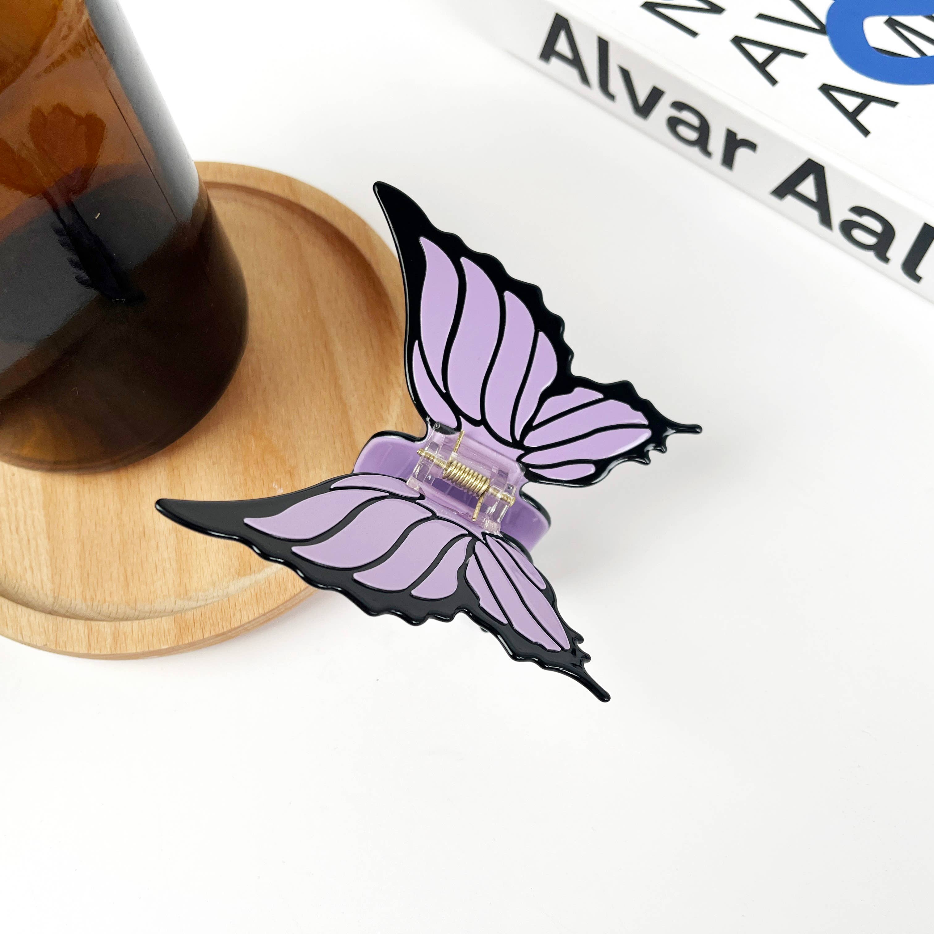 TheDivaSoap - Vendita all'ingrosso Fermaglio per capelli - Donna - Fermaglio per capelli a farfalla in acetato, fermagli ad artiglio ispessiti stile Y2K2