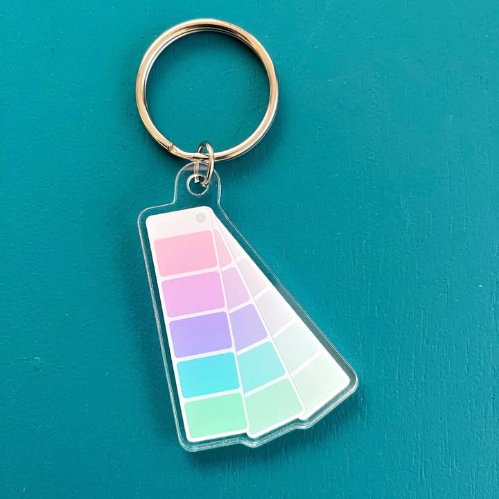 Shades of Pastel Acrylic Keychain for wholesale by Sablewood Paper Company