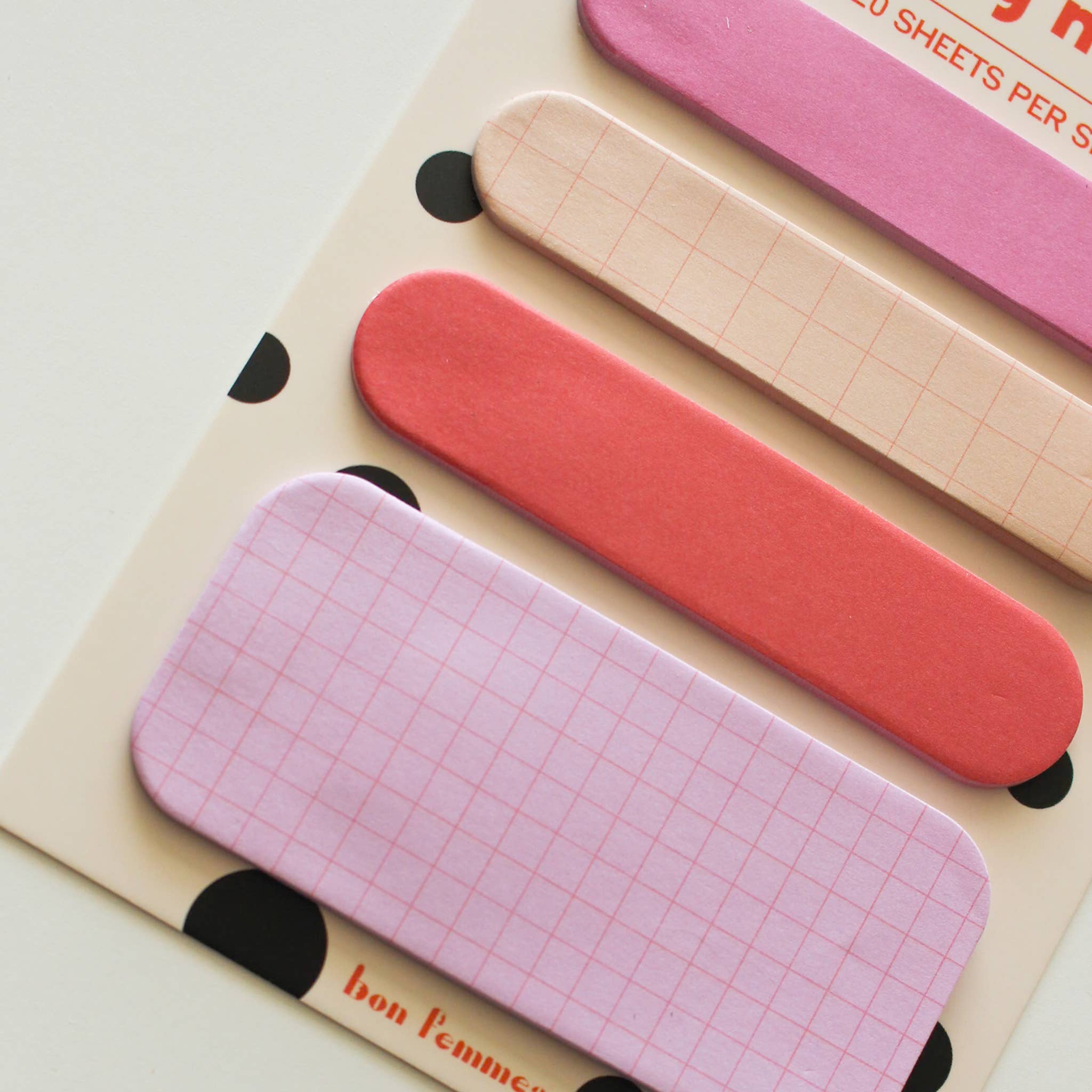 Bon Femmes – Engroshandel Klistermærker – Peachy Keen Sticky Note Sæt2