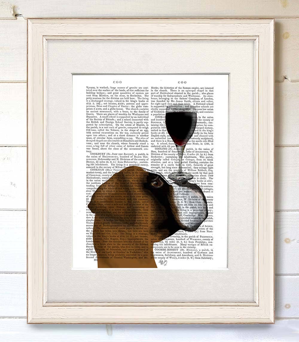 FabFunky Ltd - Wholesale Art Print - Dog Au Vin Boxer, Dog Book Page1