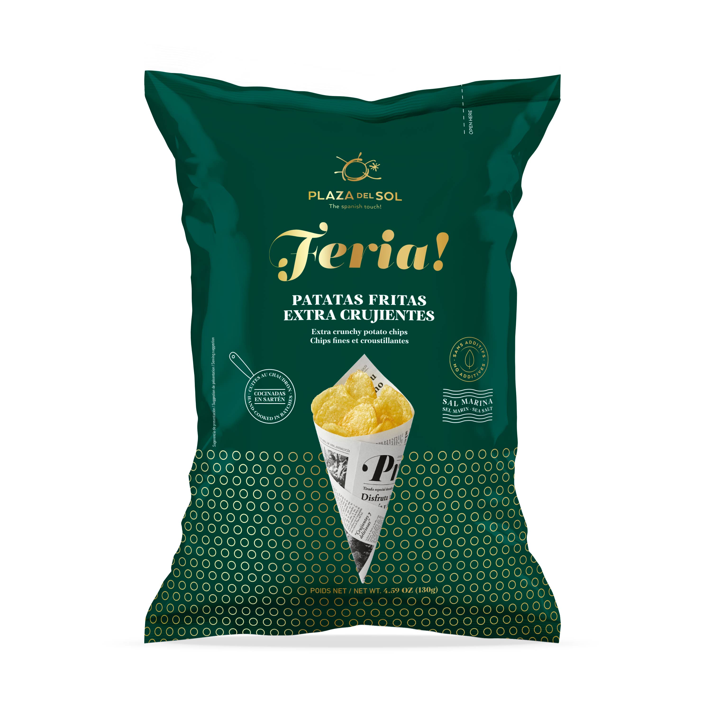 Plaza del sol - Vendita all'ingrosso Patatine - Patatine fritte Feria! (Extra croccanti) 130 g