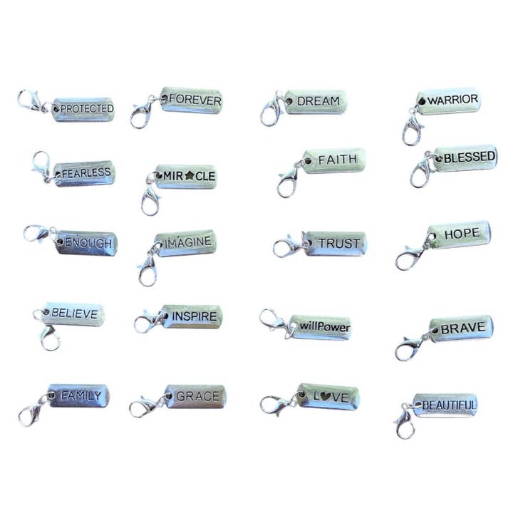 Inspirational Charms - Set of 20 Inspirational Word Charms for wholesale by i.am.gretchen