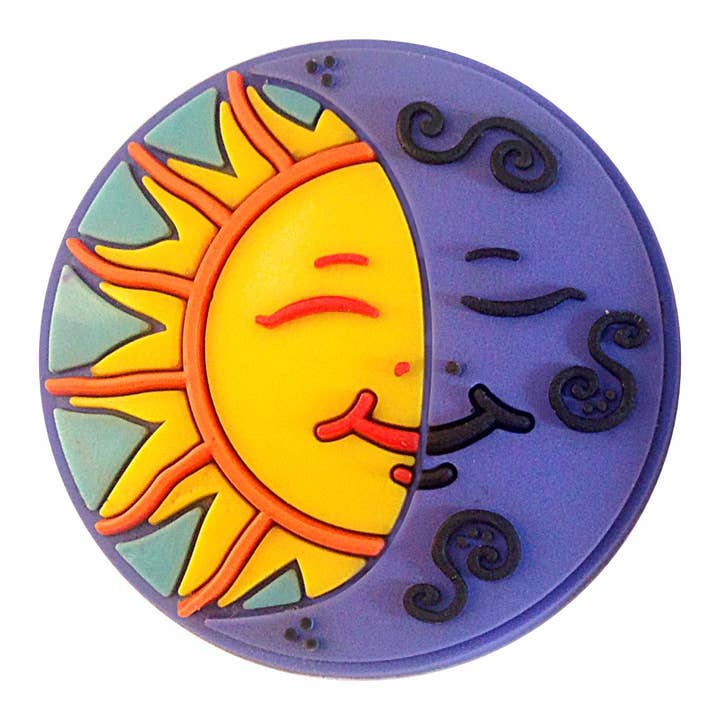 Smart Charms - Wholesale Badge Accessory - Women's - Sun & Moon Rubber Badge Holder