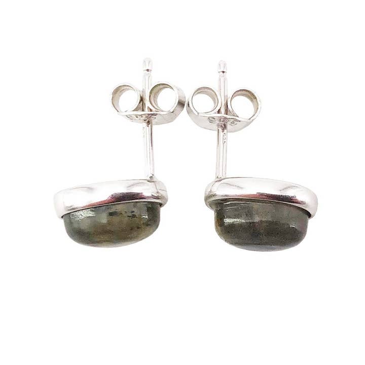 France Mineraux - Wholesale Dangle Earrings - Labradorite “Camille” Earrings - Sterling Silver