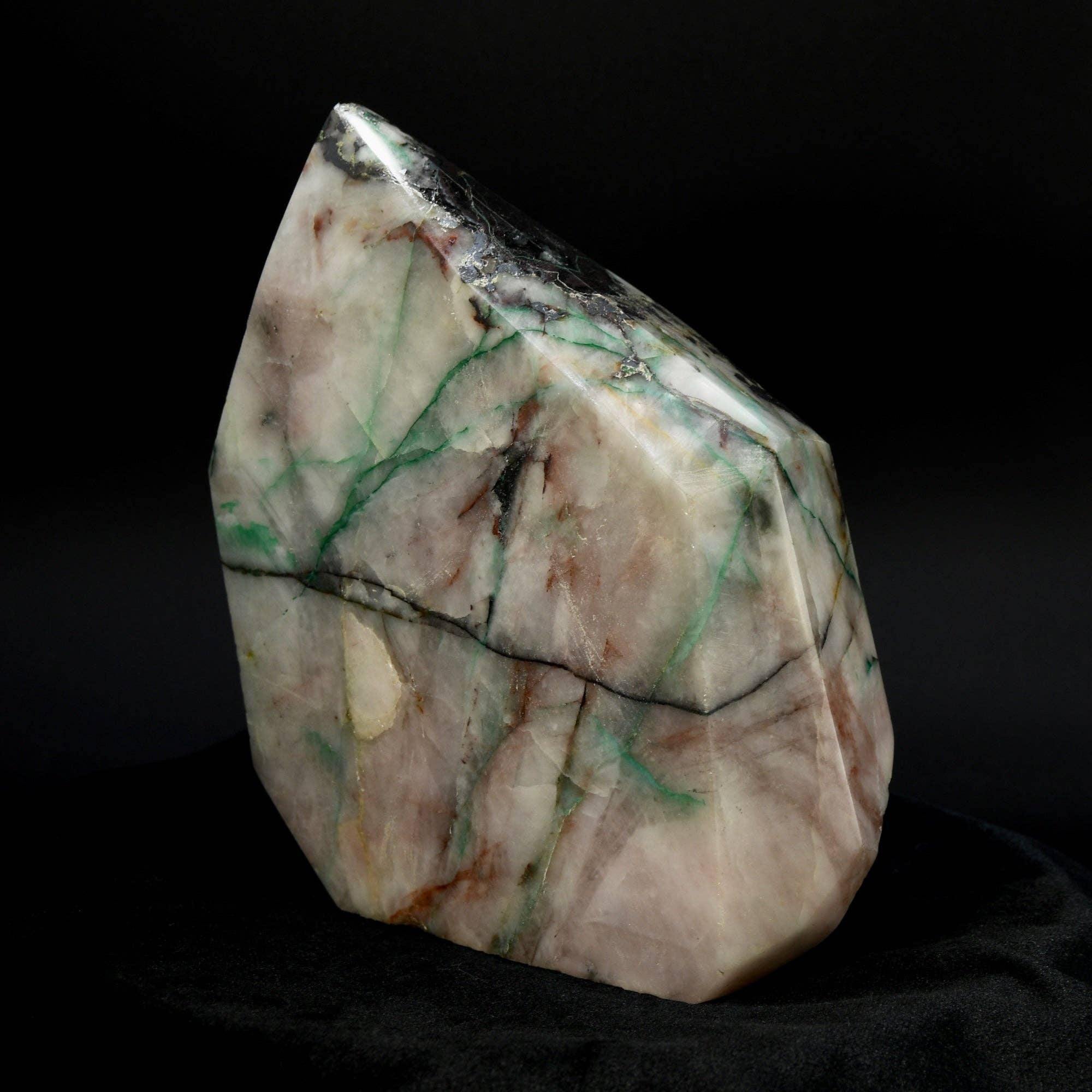 Caspar Curiosities - Wholesale Spiritual Stone/Crystal - XL 5.6LB Phoenix Stone Ajoite Malachite Quartz Crystal Freeform Tower, Messina Mine4
