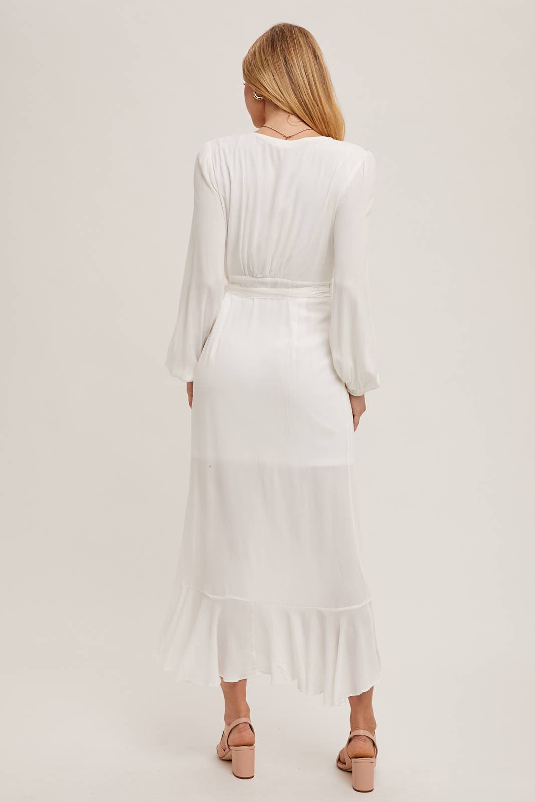 Bluivy – wholesale Dress – Women's – RUFFLE HEM MAXI WRAP DRESS8