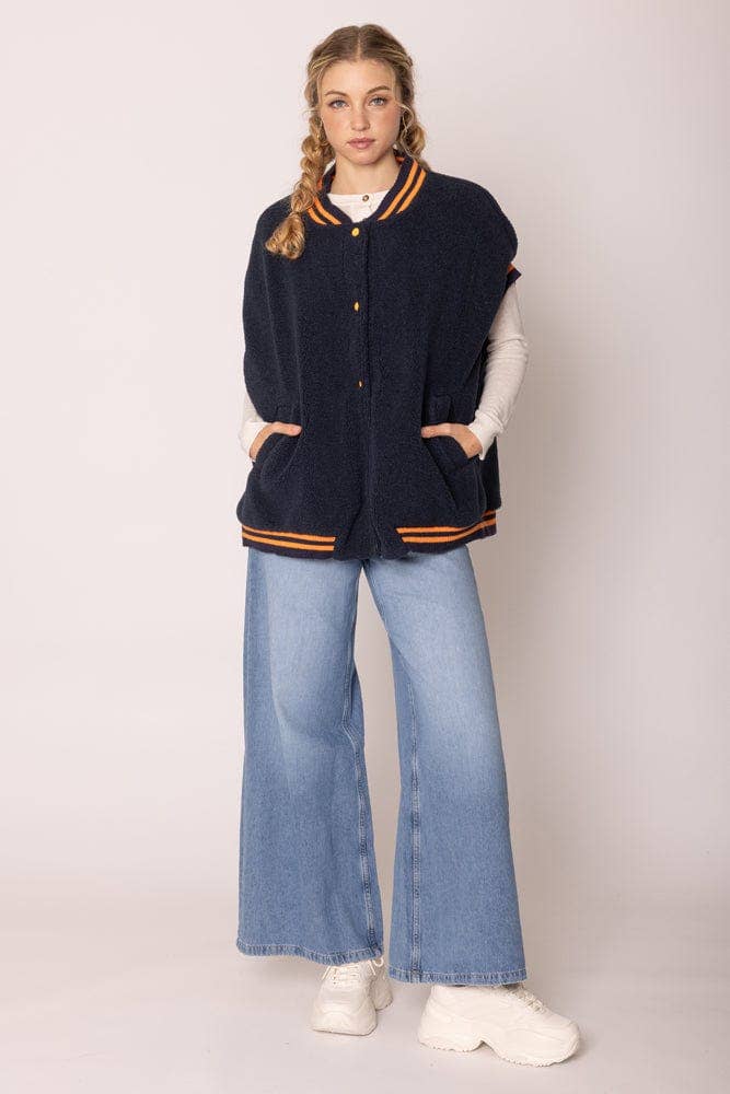 MiMi Wholesale - Wholesale Outerwear Vest - Women's - QCV420019 College Colors Sherpa Varsity Vest27