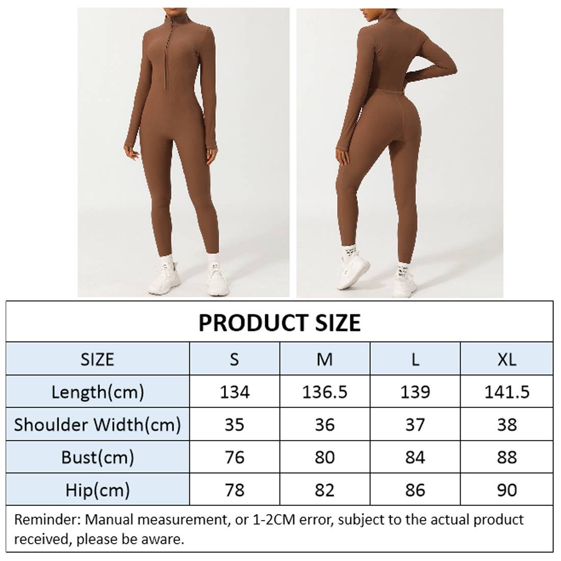 Sodalemon – wholesale Unitard – Women′s – Women Half ZipperLong Sleeve Fitness Active Jumpsuit9