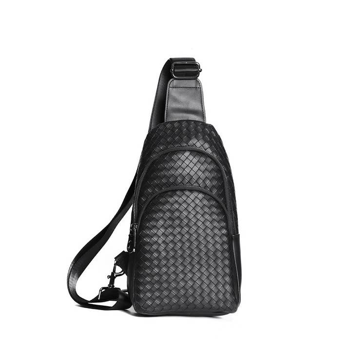 JOSSLYN by wall to wall - Wholesale Crossbody Bag - Unisex - BRAIDED WEAVE VEGAN SLING CROSSBODY STADIUM BAG | 40P542