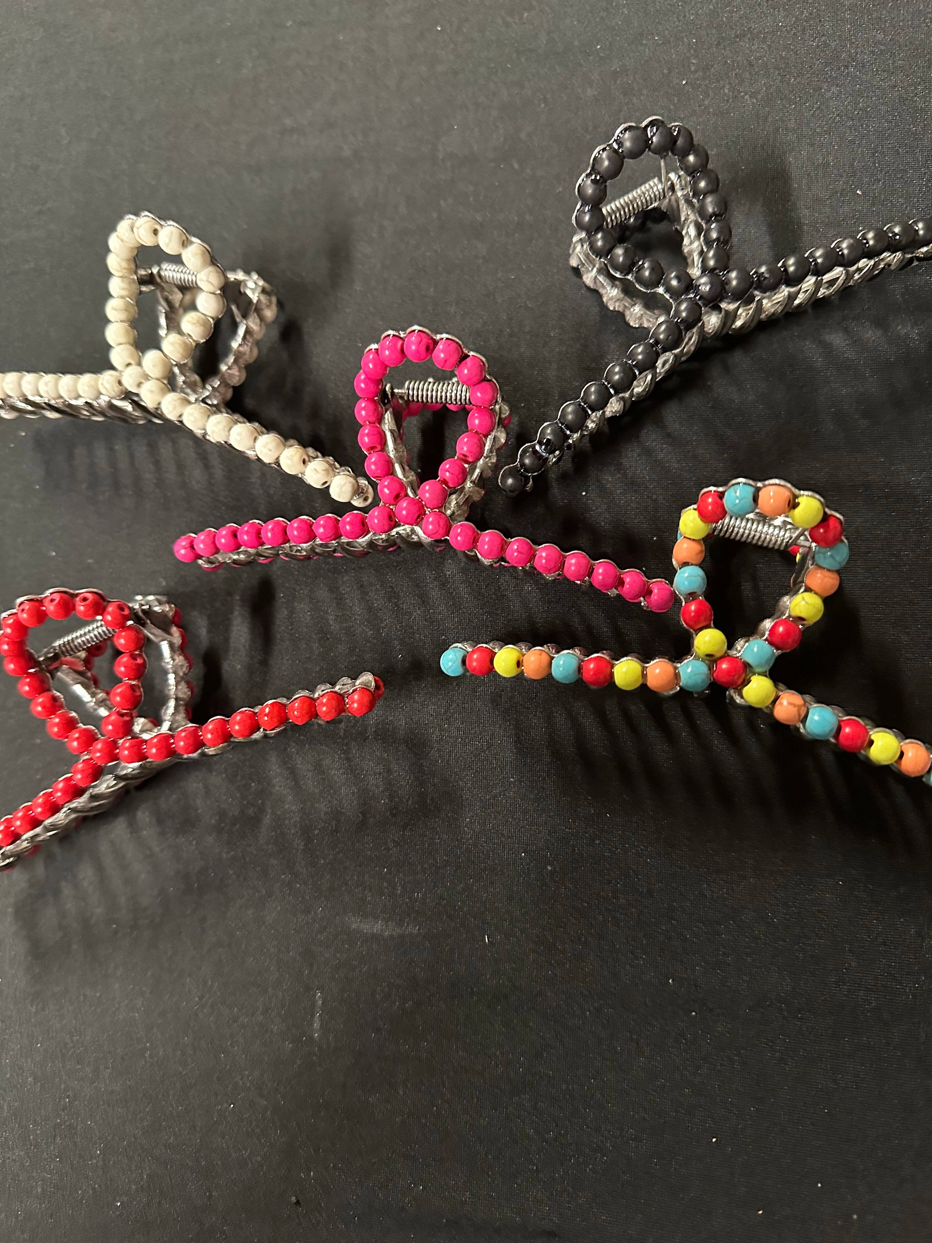 BDN Boutique - Vendita all'ingrosso Fermaglio per capelli - Donna - Grande fermaglio artigliato con perline occidentali1