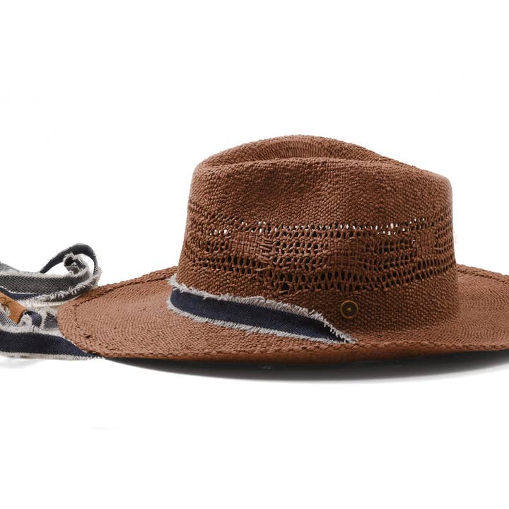 Fallen Broken Street - Wholesale Straw hat – Unisex - The Sun Chaser Cowboy Straw Hat – Chocolate1