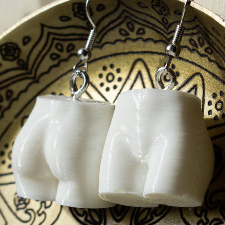 Pendientes Booty, hechos a mano, para mujer, color blanco para venta al por mayor de alterly