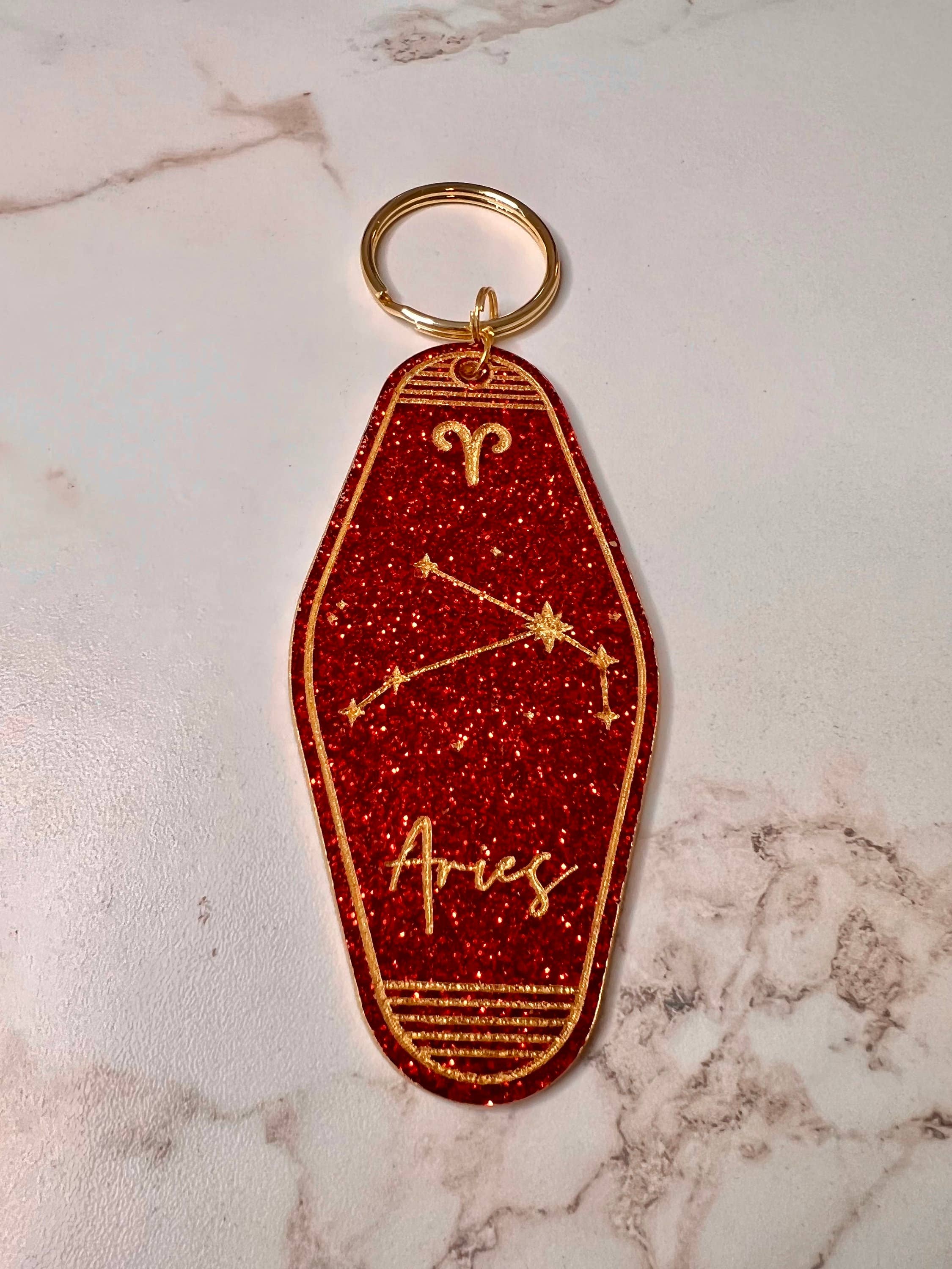 Crafts By Chelle Us - Wholesale Keychain - Women's - Zodiac Hotel Style Keychain | Astrology Keychain | Zodiac Gift | Astrology Gift | Personal Keychain4