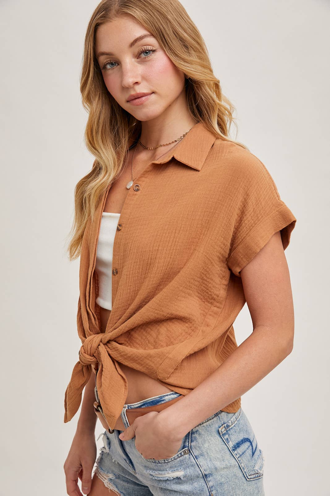 Bluivy – Großhandel Hemd mit Button-down-Kragen – Damen – Essentielles Baumwollhemd mit Knopfleiste67