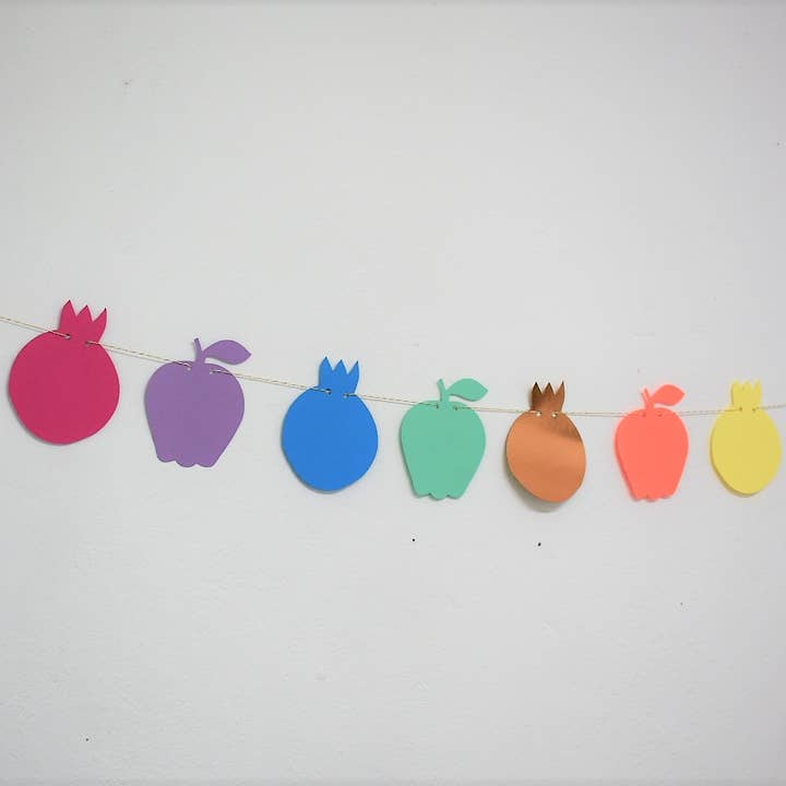 thekitcut - Wholesale Bunting/Garland - Rosh Hashanah colorful garland | Jewish new year decoration