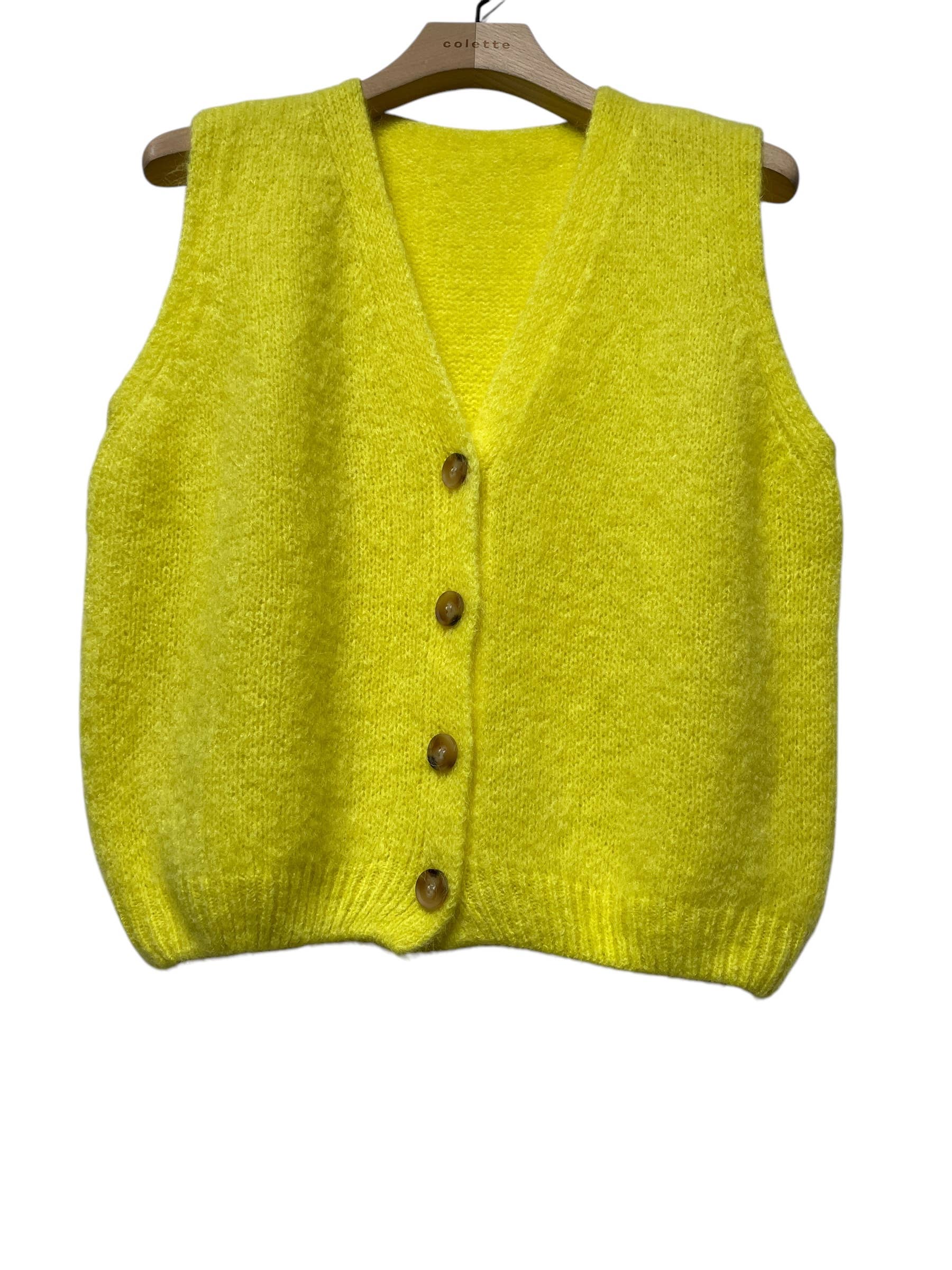 LINEN & COTTON HOUSE - Wholesale Sweater Vest - Women's - Sleeveless sweater with buttons 507125