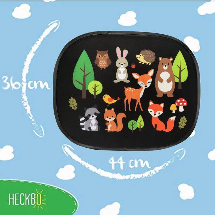 HECKBO – wholesale Car Decorative Charm - Unisex – Car sun visor forest animals (in 2 sizes)1