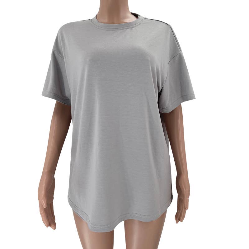 HIDDENBRAND - Wholesale Lounge Set - Women's - Half Sleeve Basic T-shirt 2 Piece shorts Set6