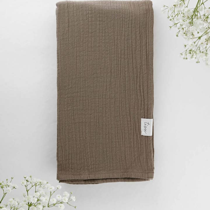 TISU muslin swaddle, Mocca for wholesale by TISU