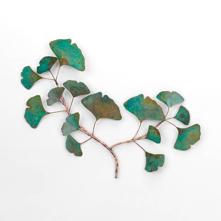 Haw Creek Forge, LLC - Wholesale Wall Accent - Ginkgo Branch Wall Art-Small