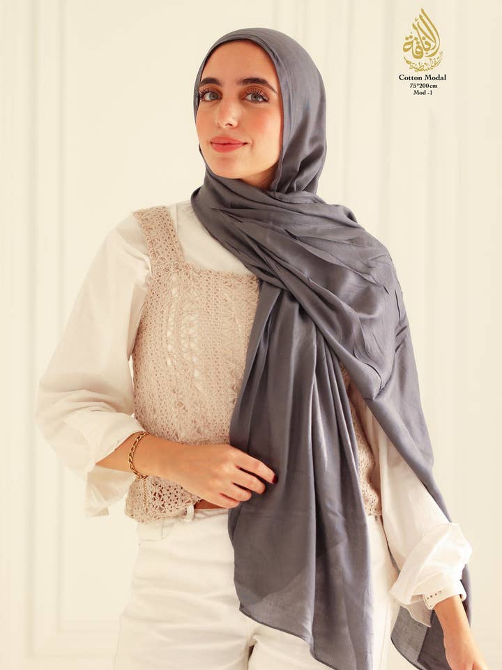 Soft Cotton Modal Hijab 75-inch by 200cm for wholesale by Palestinian Elegance