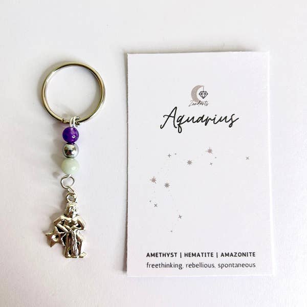 Aquarius Zodiac Keyring for wholesale by Zendants
