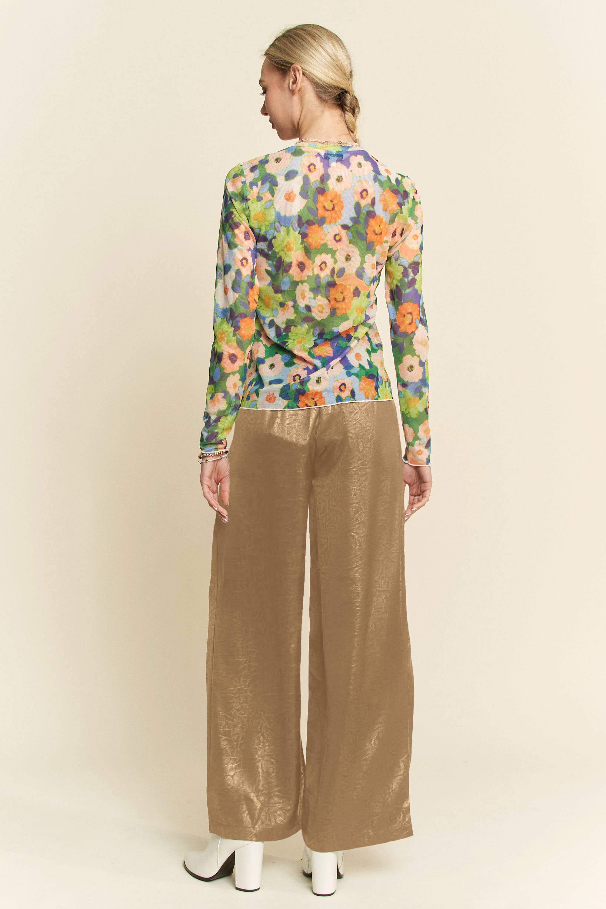 Davi & Dani – wholesale Pants – Women's – PLUS WIDE LEG TROUSERS CRINKLED TEXTURED PANTS8