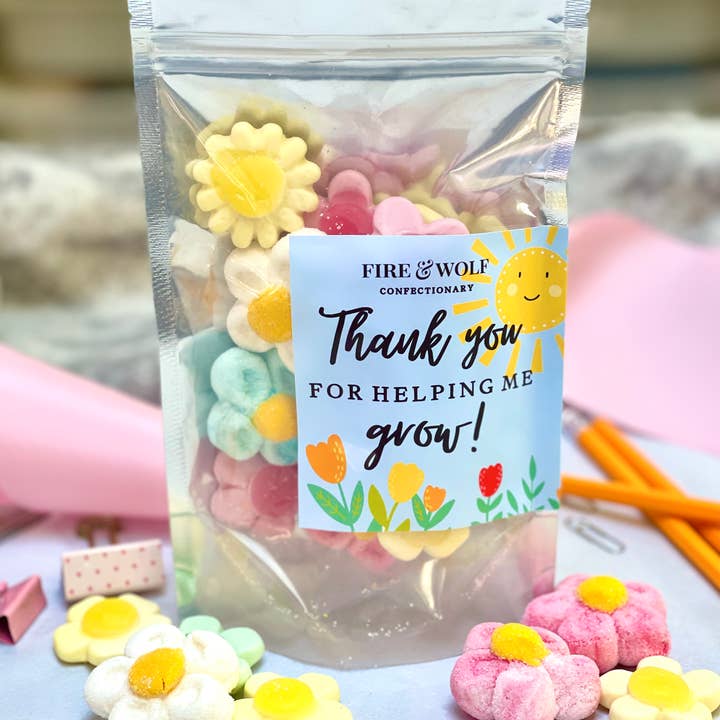 Fire & Wolf - Wholesale Gummy - Teacher Flower Sweets | Helping Me Grow