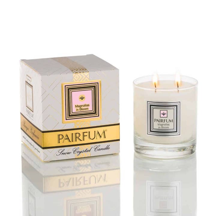 Stor Snekrystal - Parfumerede Stearinlys - Magnolias in Bloom for engroshandel hos Pairfum London