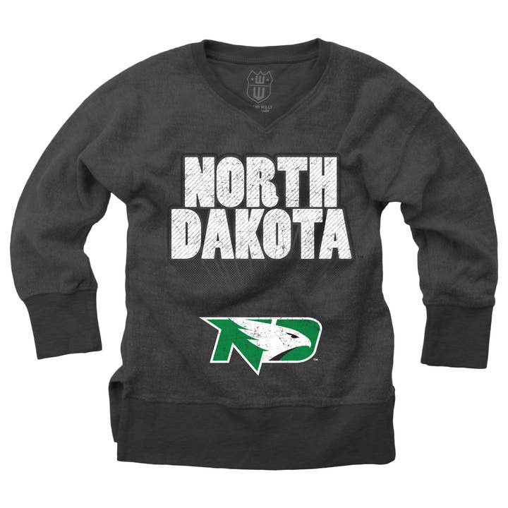 North Dakota Fighting Hawks Youth Girls Fleece Tunic for wholesale by Wes and Willy