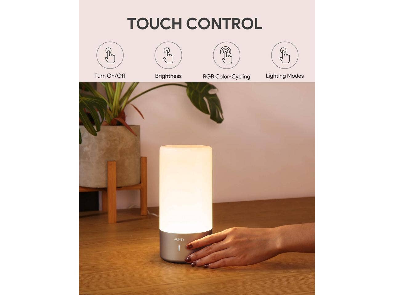 Above Edge – wholesale Accent-/skrivbordslampa – Color Changing Touchkontroll LED-lampa1