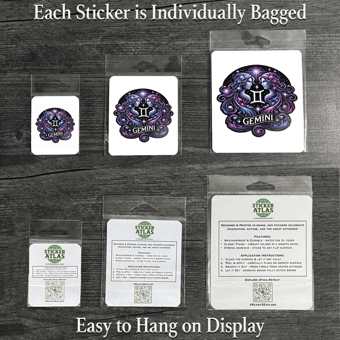 Sticker Atlas - Wholesale Sticker - Gemini Zodiac Sticker1