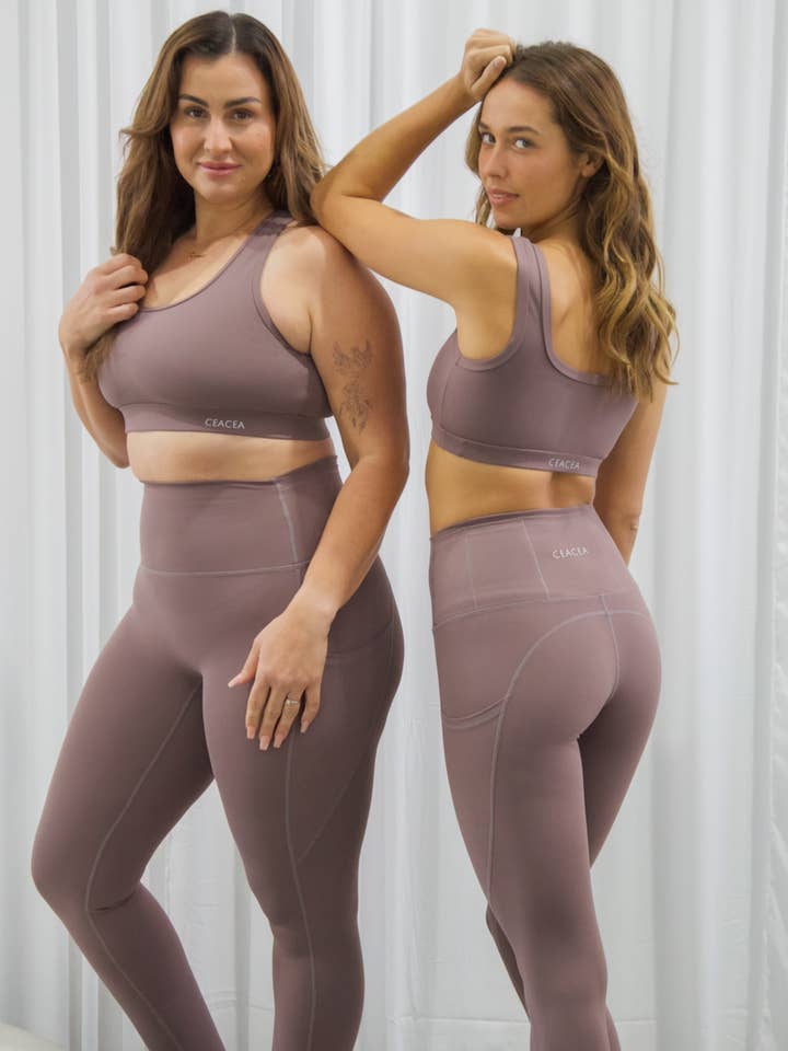 CEACEA SWIMWEAR, ACTIVEWEAR, KIDS SWIM - Wholesale Athletic/lounge leggings – Women's - FULL LENGTH LEGGINGS - COCOA4