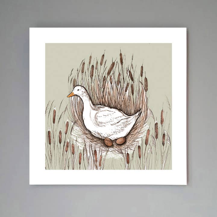 'Nesting Duck' Art Print for wholesale by Fay's Studio